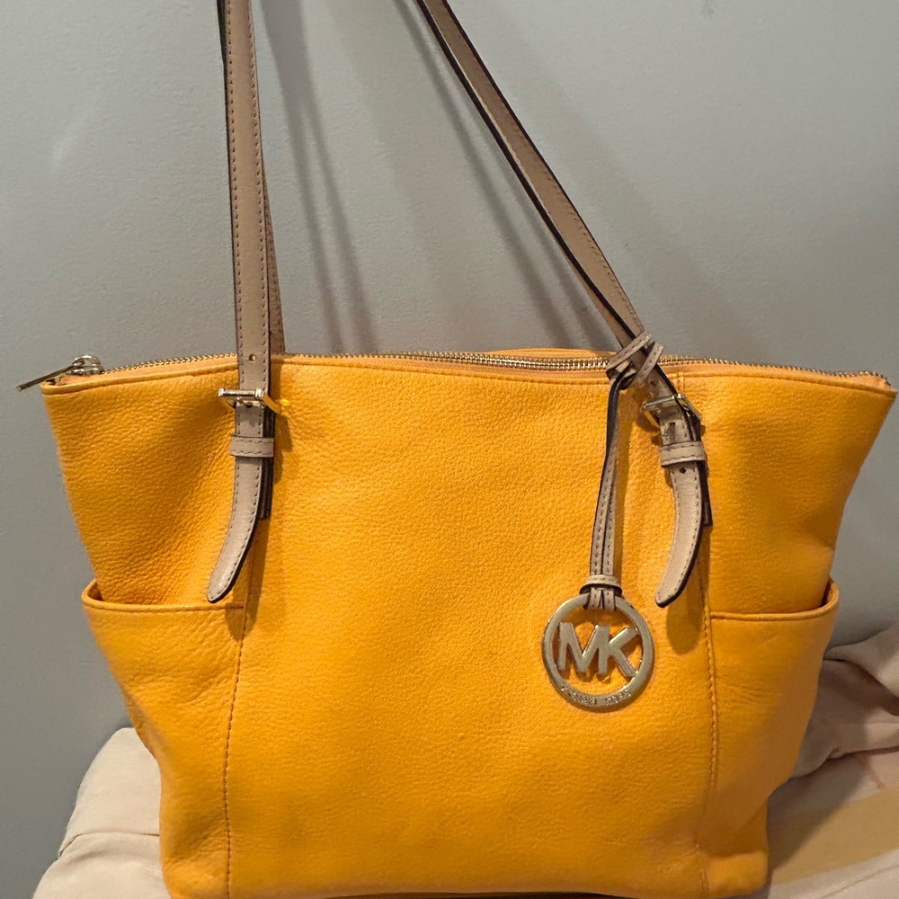 Michael Kors Yellow Tote Bag
